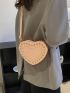 Mini Studded Decor Heart Design Novelty Bag