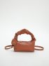 Mini Ruched Detail Hobo Bag With Bag Charm
