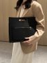 Chevron Zip Front Square Bag