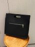Chevron Zip Front Square Bag