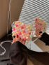 Mini Colorblock Beaded Design Novelty Bag