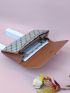 Colorblock Geometric Pattern Long Wallet