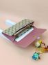 Colorblock Geometric Pattern Long Wallet