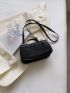 Double Buckle Decor Square Bag