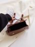 Double Buckle Decor Flap Square Bag