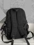 Men Letter Patch & Release Buckle Decor Functional Backpack
