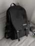 Men Letter Patch & Release Buckle Decor Functional Backpack