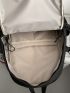 Men Letter Patch & Release Buckle Decor Functional Backpack