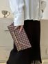 Geometric Pattern Contrast Binding Envelope Bag