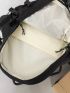 Men Letter Graphic Drawstring Design Laptop Backpack