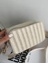 Mini Striped Textured Straw Bag