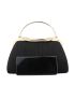 Metallic Rhinestone Decor Glitter Chain Ruched Bag