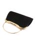 Metallic Rhinestone Decor Glitter Chain Ruched Bag