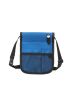 Mini Mesh Panel Contrast Binding Flap Bag
