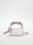 Mini Ruched Top Handle Square Bag