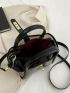 Twist Lock Satchel Bag With Inner Pouch, Clear Bag
