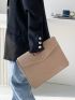 Snakeskin Embossed Square Bag