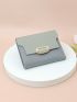 Two Tone Stitch Detail Small Wallet