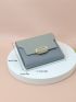 Two Tone Stitch Detail Small Wallet