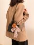 Mini Quilted Pom Pom & Twilly Scarf Decor Square Bag