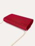 Glitter Pleated Detail Flap Envelope Bag