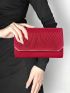 Glitter Pleated Detail Flap Envelope Bag