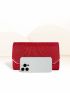 Glitter Pleated Detail Flap Envelope Bag