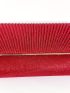 Glitter Pleated Detail Flap Envelope Bag
