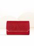 Glitter Pleated Detail Flap Envelope Bag