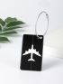 Plane Print Luggage Tag