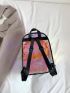 Holographic Pocket Front Classic Backpack, Clear Bag