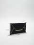 Geometric Pattern Envelope Bag Metal Edge Decor Clutches Bag