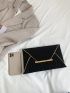 Geometric Pattern Envelope Bag Metal Edge Decor Clutches Bag
