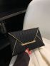 Geometric Pattern Envelope Bag Metal Edge Decor Clutches Bag