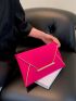 Quilted Metal Decor Flap Square Bag