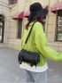 Minimalist Buckle Decor Bucket Bag
