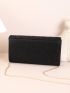 Glitter Flap Chain Envelope Bag
