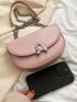 Minimalist Flap Chain Saddle Bag