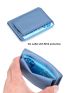 Genuine Leather Litchi Embossed Small Wallet