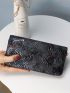 3D Flower Women Clutch Wallet Vintage PU Wallet Female Long Wallet Women Zipper Purse Strap Coin Purse Cell Phone Pocket