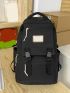 Men Patch Decor Laptop Backpack