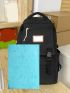 Men Patch Decor Laptop Backpack
