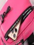 Mini Sling Bag Letter Graphic Neon Pink PU