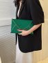 Quilted Detail Flap Envelope Bag