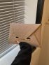 Quilted Detail Flap Envelope Bag
