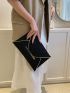 Stitch Detail Contrast Binding Envelope Bag