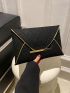 Stitch Detail Contrast Binding Envelope Bag