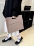 Crocodile Embossed Square Bag