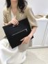Crocodile Embossed Square Bag