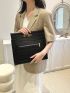 Crocodile Embossed Square Bag